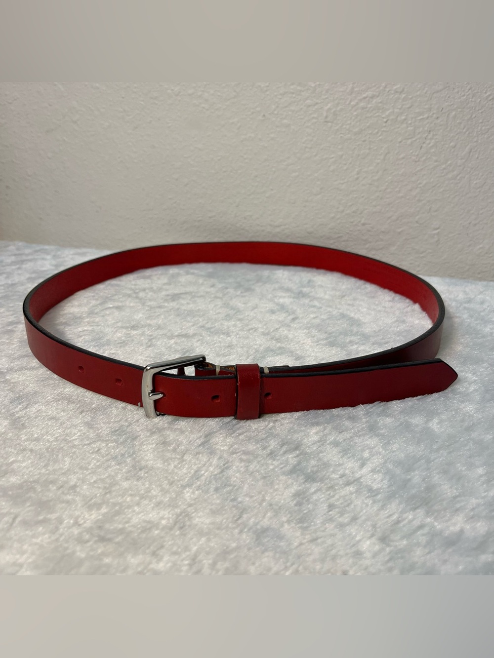 Coach Red Leather 1” Belt Size Medium